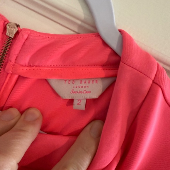 Ted Baker Vibrant Pink Midi Dress - Picture 5 of 5